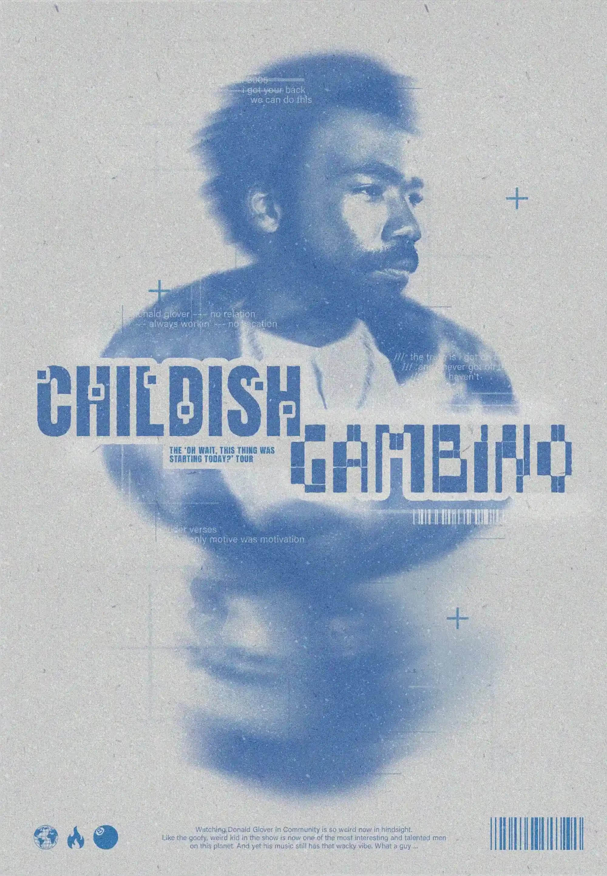 Childish Gambino Poster — Conceptual tour poster for a musician